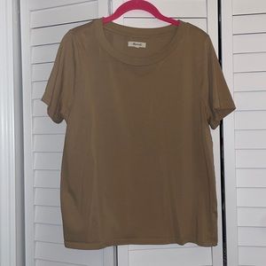 Madewell tan tshirt size medium